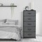 Sorbus Narrow 5 Drawers Nightstand with Steel Frame, Wood Top, Easy Pull Fabric Bins for Home, Bedroom, Office & Dorm